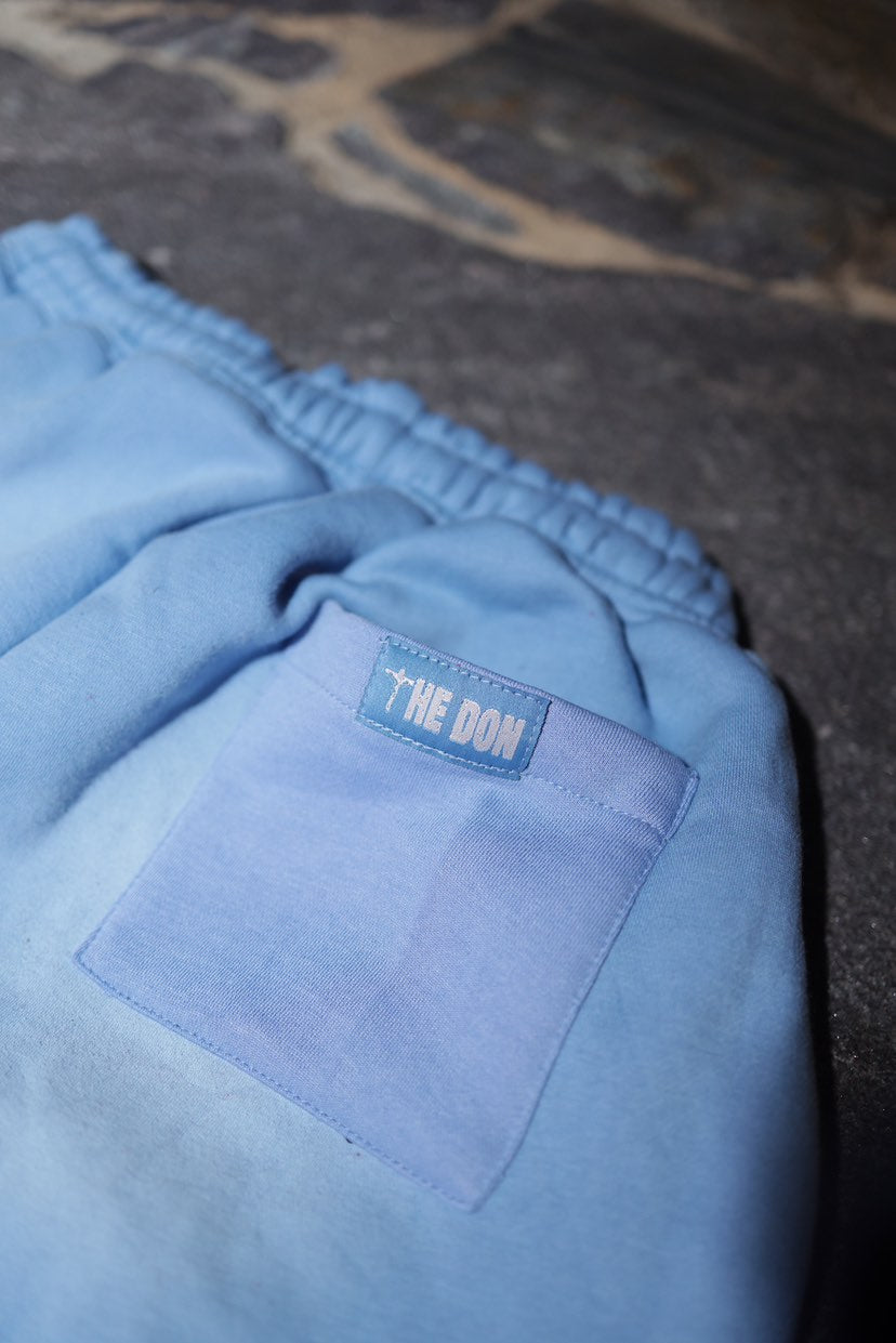 Blue Acid Wash "Jesus Sacrifice" Pants