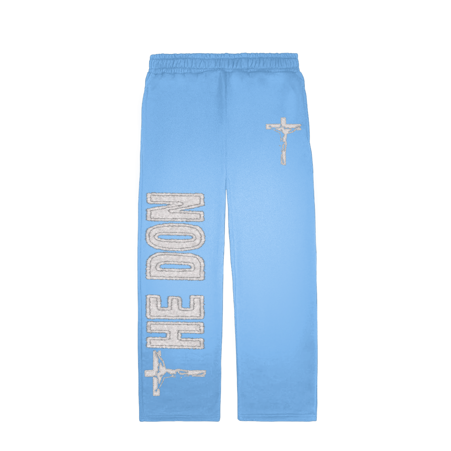 Blue Acid Wash "Jesus Sacrifice" Pants