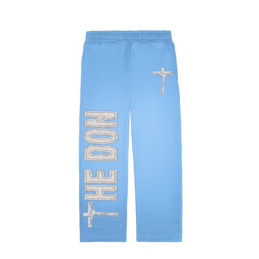 Blue Acid Wash "Jesus Sacrifice" Pants